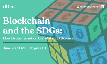 PB & dGen report launch webinar – Blockchain for SDGS – 29.06 12pm CET
